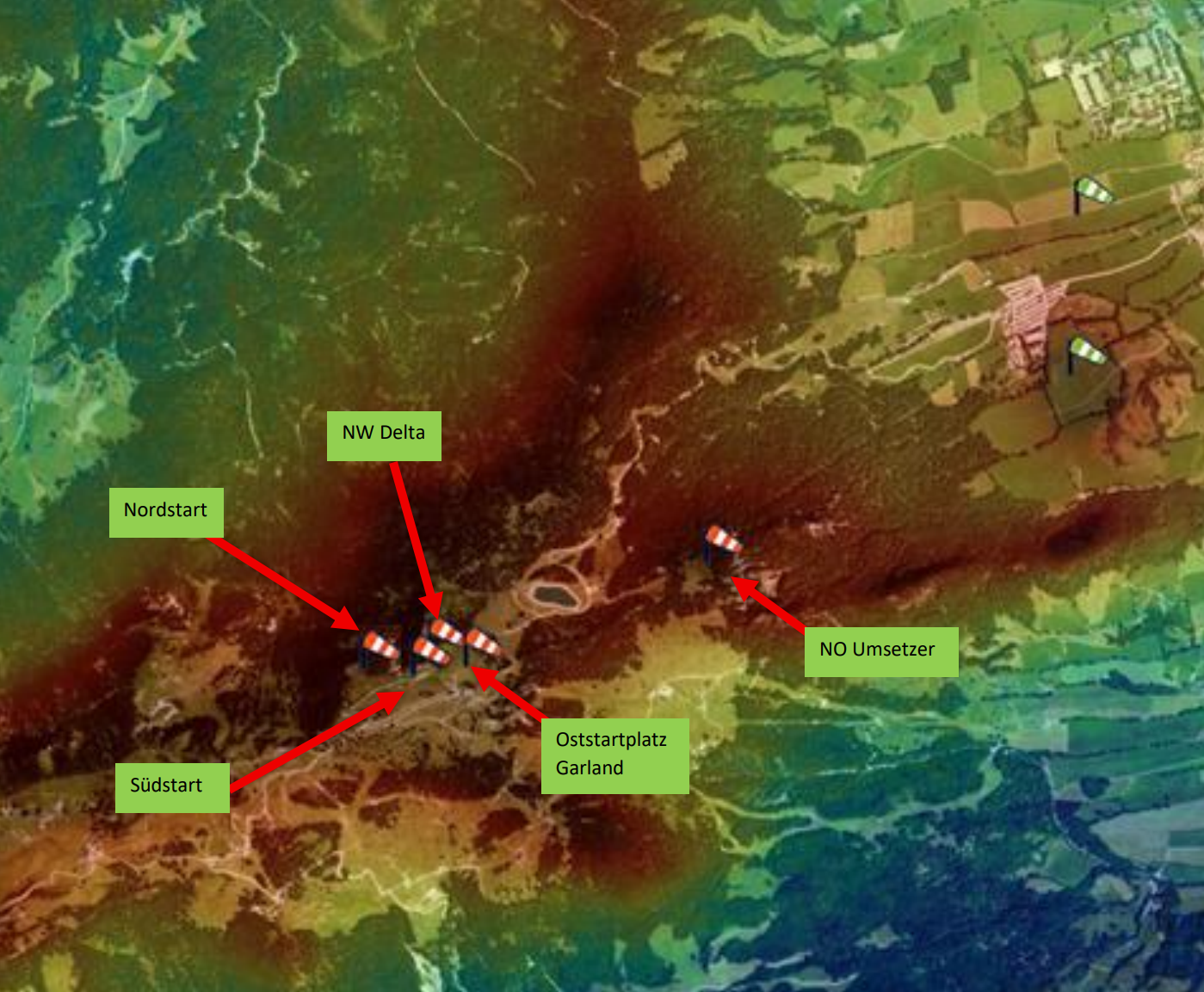 Startplatz Gleitschirmfliegen Brauneck